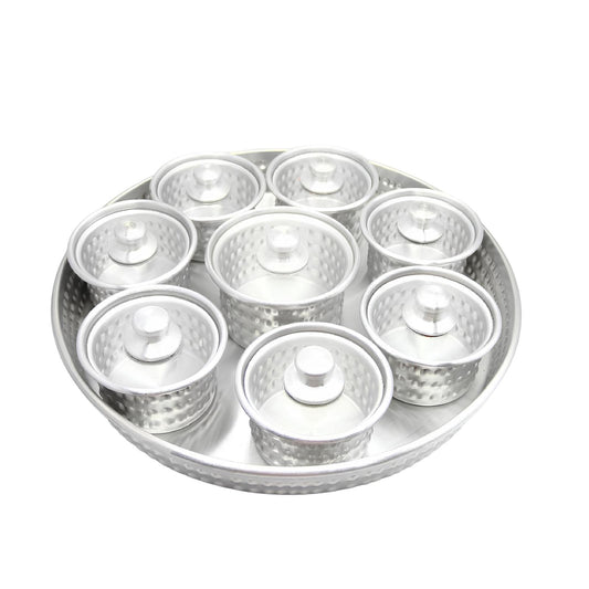 Designed Serving Tray with Gergean Pot 8 pcs