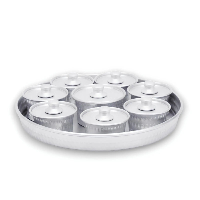 Designed Serving Tray with Gergean Pot 8 pcs ALJERAIWI