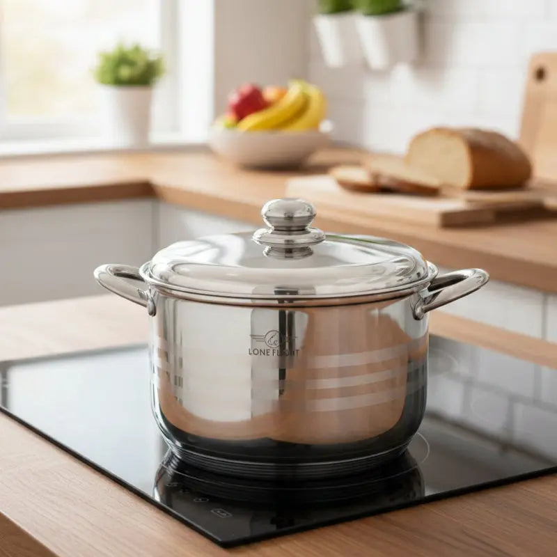 Stainless Steel Pot with Lid set of 3 ALJERAIWI