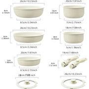 Non Stick Cookware set with Removable Handles ALJERAIWI
