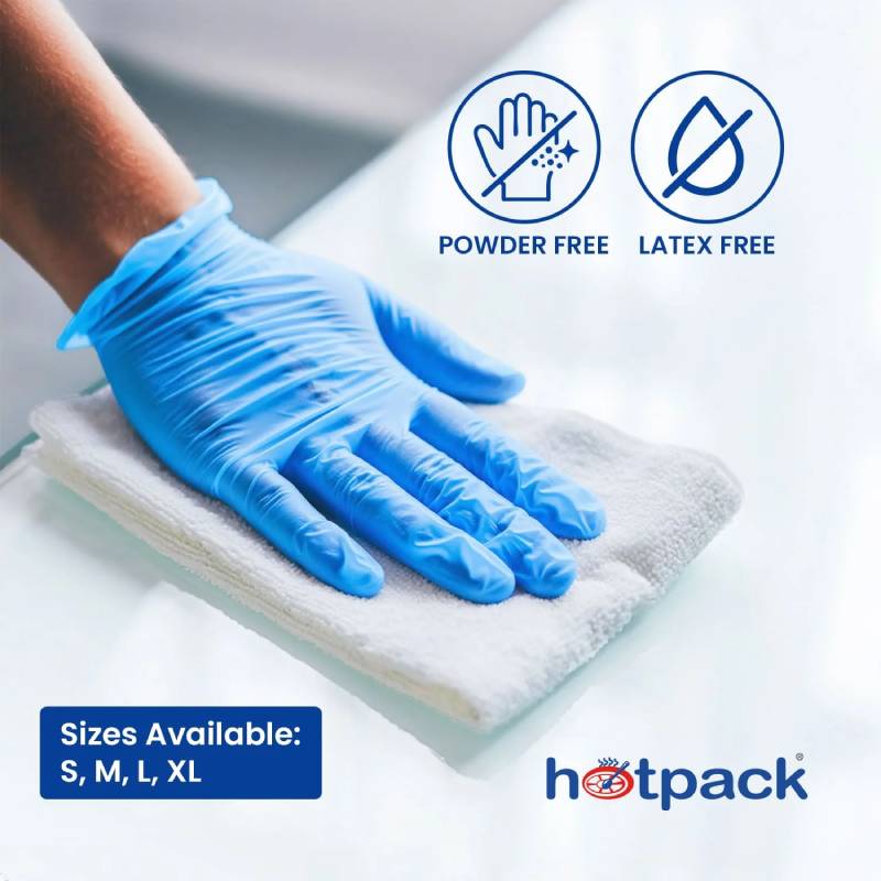 Blue Powder Free Vinyl Gloves ALJERAIWI