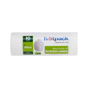 White Dust Bin Bag Roll 10 Gallon ALJERAIWI