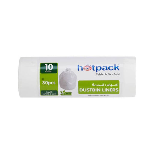 White Dust Bin Bag Roll 10 Gallon ALJERAIWI