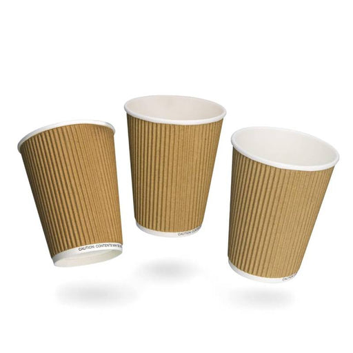 Kraft Ripple Paper Cups 4 Oz ALJERAIWI