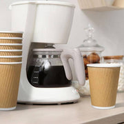 Kraft Ripple Paper Cups 4 Oz ALJERAIWI