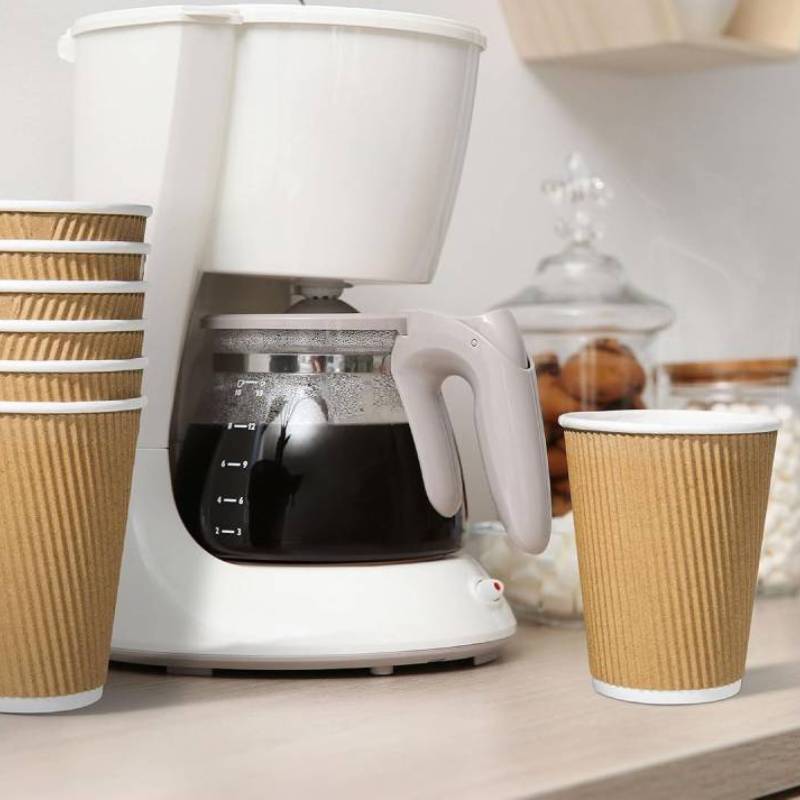 Kraft Ripple Paper Cups 4 Oz ALJERAIWI
