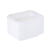 Plastic White Rectangular Trays 50 Pcs ALJERAIWI