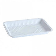 Plastic White Rectangular Trays 50 Pcs ALJERAIWI