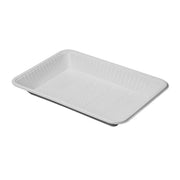 Plastic White Rectangular Trays 50 Pcs ALJERAIWI