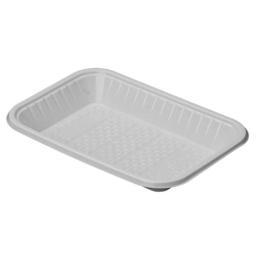 Plastic White Rectangular Trays 50 Pcs ALJERAIWI