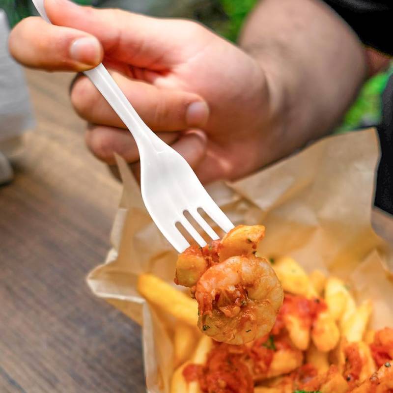 Plastic White Fork 50 Pcs ALJERAIWI