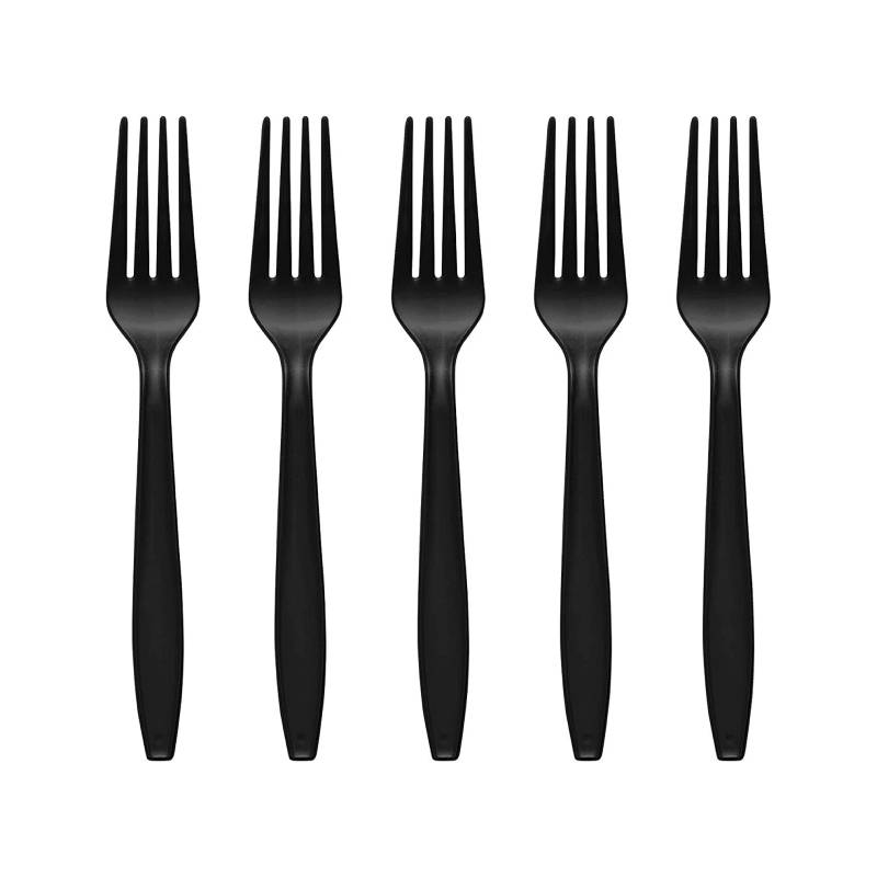 Plastic Black Fork 50 Pcs ALJERAIWI