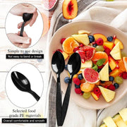Plastic Black Spoon 50 Pcs ALJERAIWI