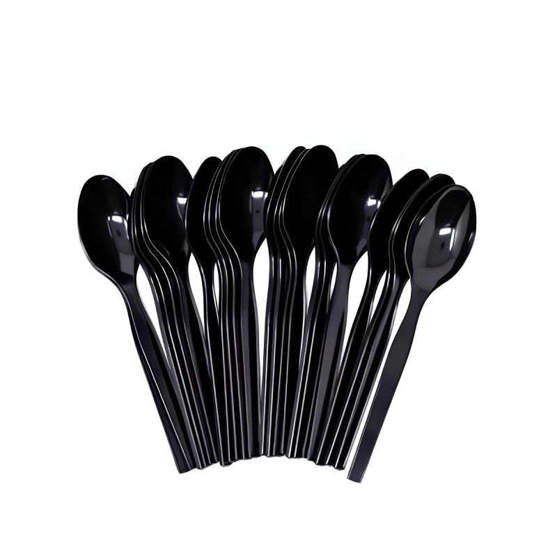 Plastic Spoon Black 50 Pcs ALJERAIWI