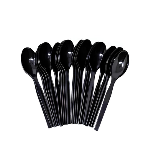 Plastic Spoon Black 50 Pcs ALJERAIWI
