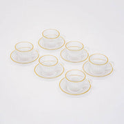 Cup and Saucer 6 Pcs Set - 230 ML ALJERAIWI