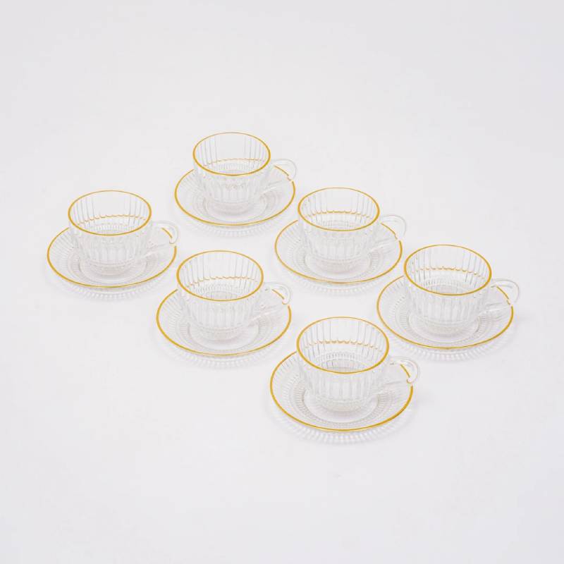 Cup and Saucer 6 Pcs Set - 230 ML ALJERAIWI
