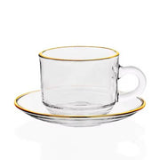 Cup and Saucer 6 Pcs Set - 150 ML ALJERAIWI