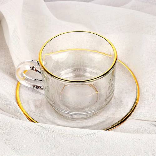 Cup and Saucer 6 Pcs Set - 150 ML ALJERAIWI