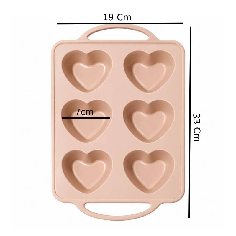 6 Pcs Silicone Cake Mould