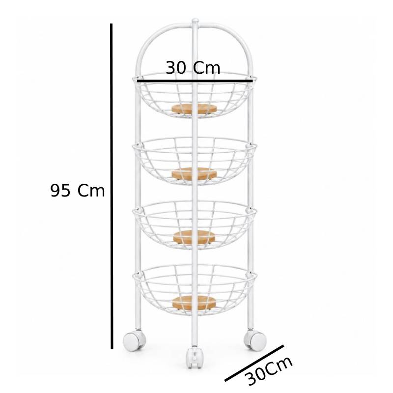 4 Tiers Kitchen Trolley
