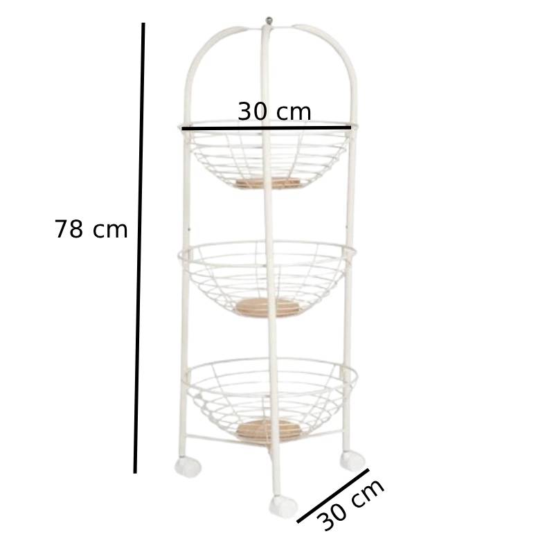 3 Tiers Kitchen Trolley
