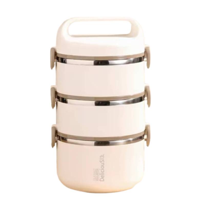 Stainless Steel Insulated Tiffin Box 14 CM (3 Layers)