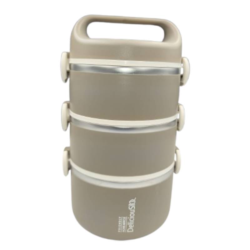 Stainless Steel Insulated Tiffin Box 14 CM (3 Layers)