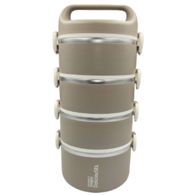 Stainless Steel Insulated Tiffin Box 14 CM (4 Layers)