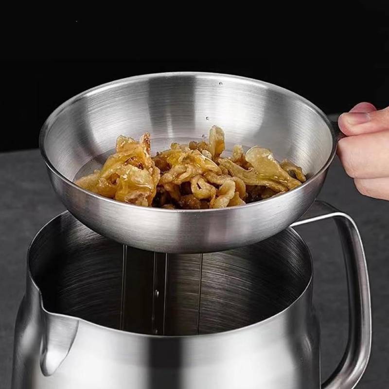 Oil Filter Pot with Mesh Strainer 2.5L