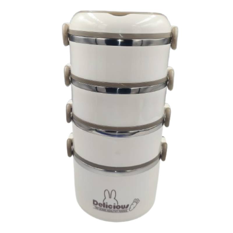 Stainless Steel Insulated Tiffin Box 14 CM (4 Layers)