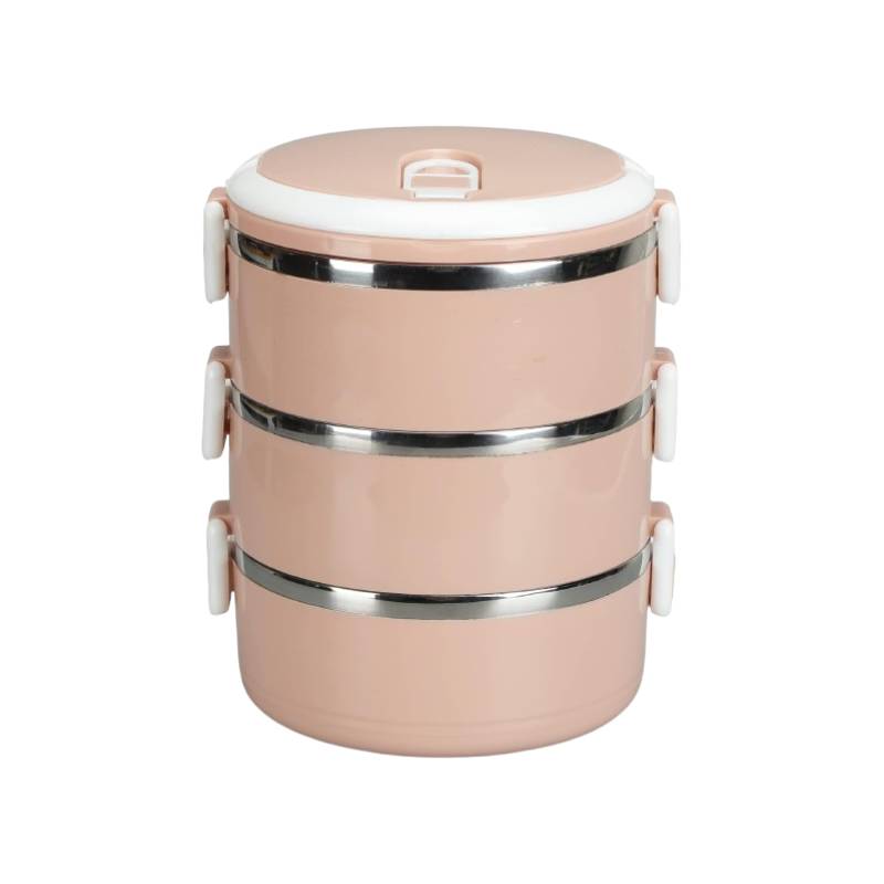 Stainless Steel Insulated Tiffin Box 14 CM (3 Layers)