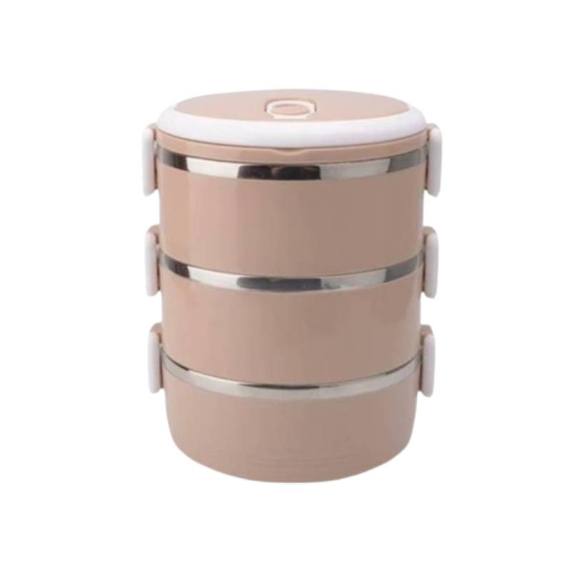 Stainless Steel Insulated Tiffin Box 14 CM (3 Layers)