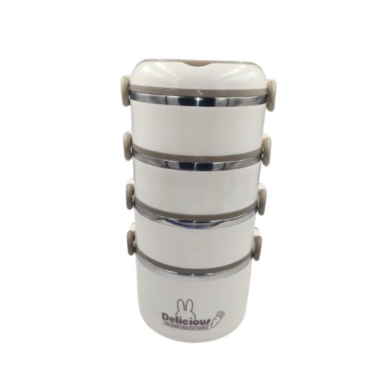 Stainless Steel Insulated Tiffin Box 14 CM (4 Layers)