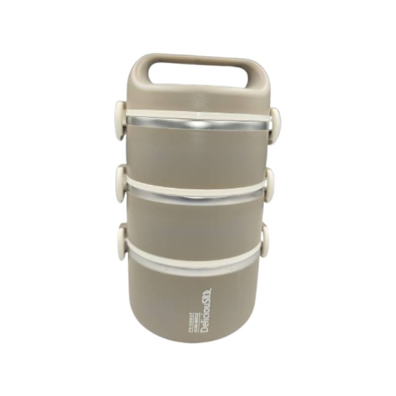 Stainless Steel Insulated Tiffin Box 14 CM (3 Layers)