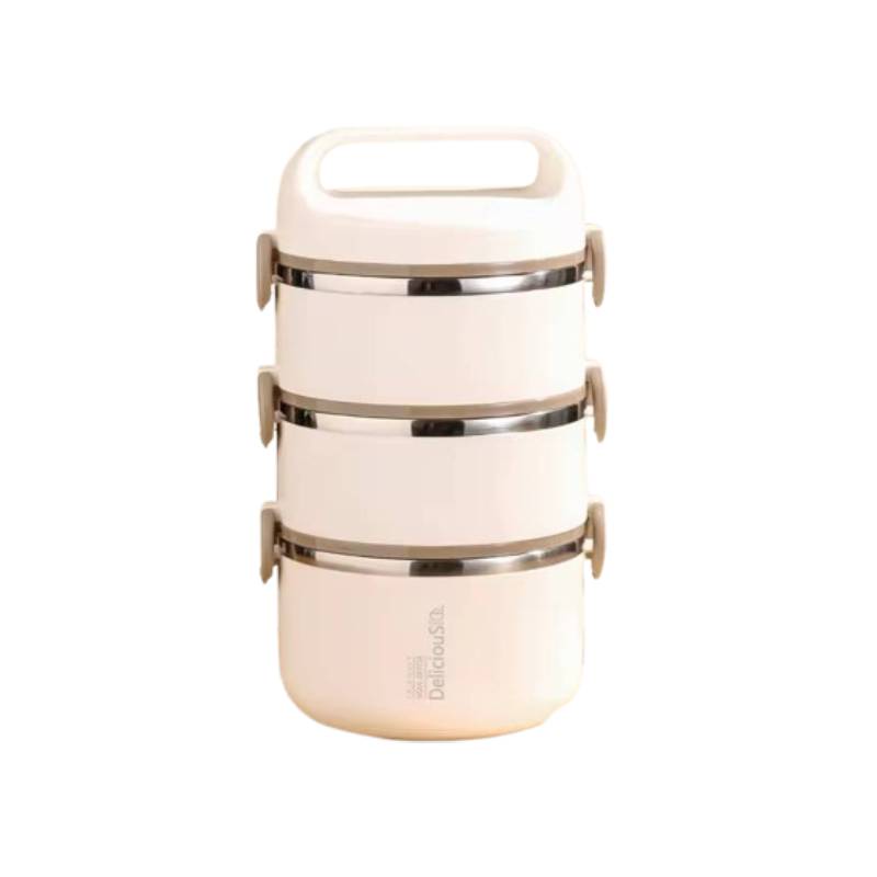 Stainless Steel Insulated Tiffin Box 14 CM (3 Layers)