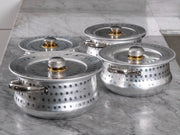 Designed Serving Pot with Handle 4 Pcs Set ALJERAIWI