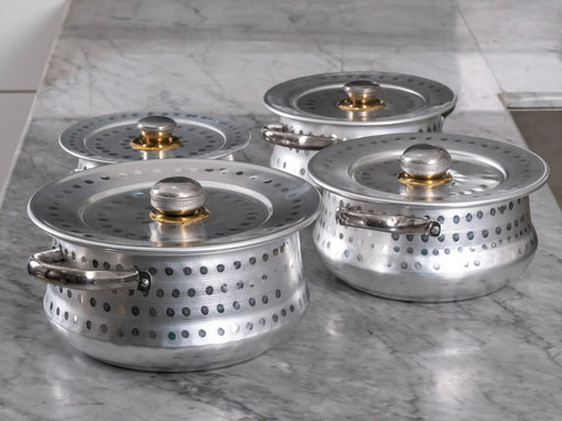Designed Serving Pot with Handle 4 Pcs Set ALJERAIWI