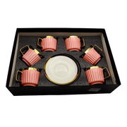 Cup and Saucer 6 Pcs Set - 180 ml ALJERAIWI