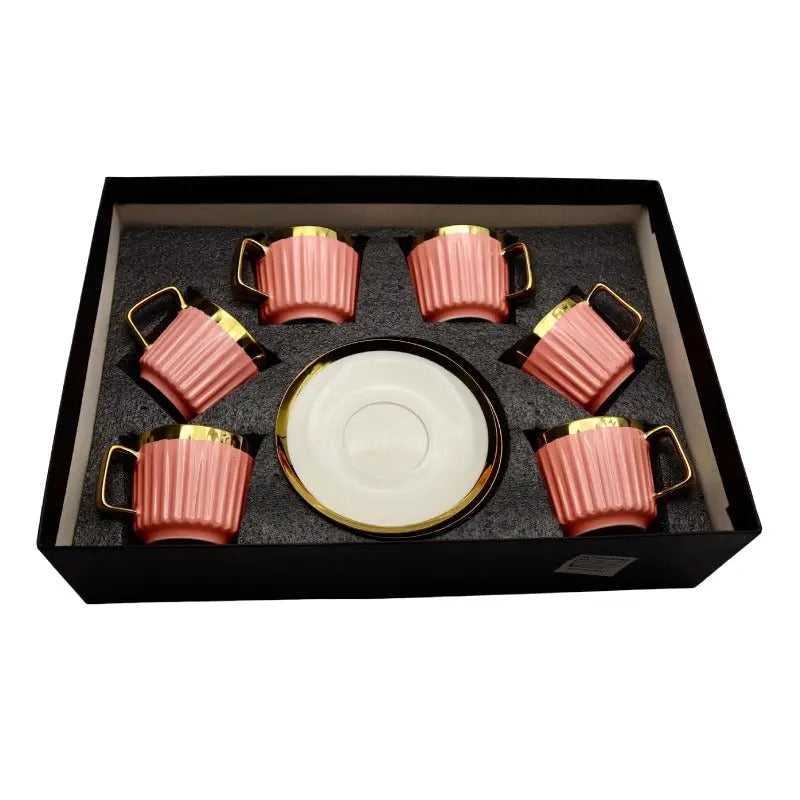 Cup and Saucer 6 Pcs Set - 180 ml ALJERAIWI