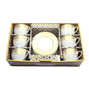 Cup and Saucer 6 Pcs Set - 180 ml ALJERAIWI