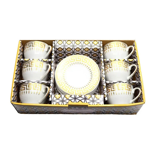 Cup and Saucer 6 Pcs Set - 180 ml ALJERAIWI