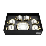 Cup and Saucer 6 Pcs Set - 80 ml ALJERAIWI