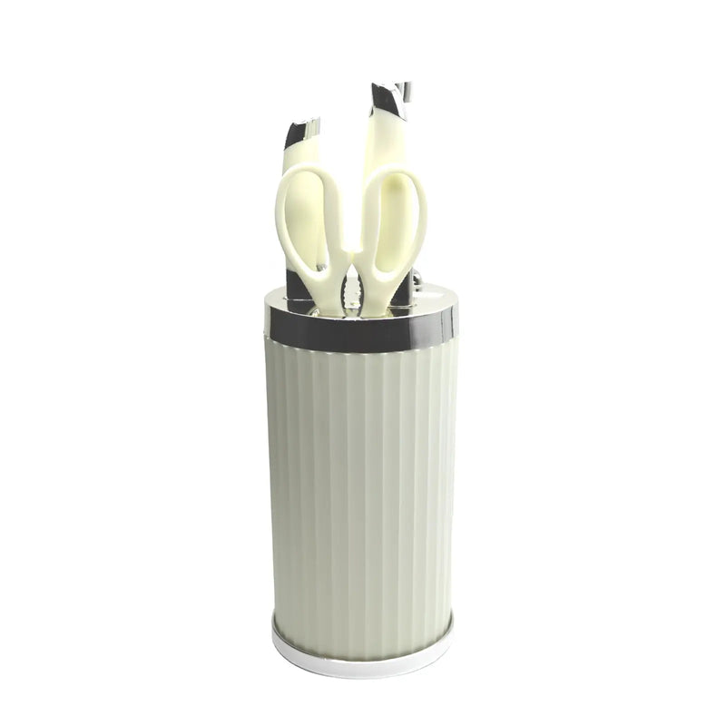 7 Pcs Knife Set with Rotating Holder ALJERAIWI