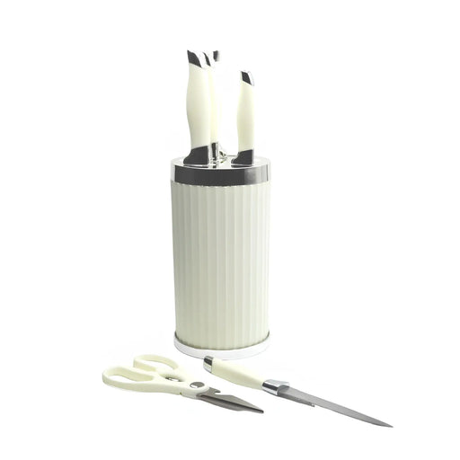 7 Pcs Knife Set with Rotating Holder ALJERAIWI