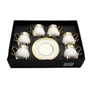 Cup and Saucer 6 Pcs Set - 80 ml ALJERAIWI