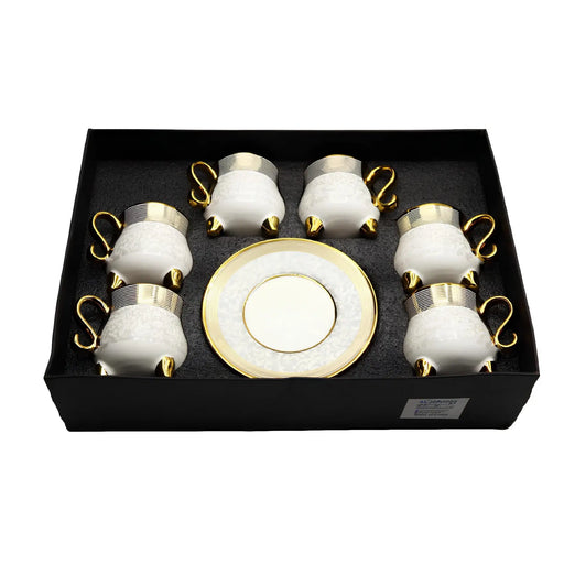 Cup and Saucer 6 Pcs Set - 80 ml ALJERAIWI