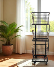 3 Tiers Laundry Basket Cart ALJERAIWI