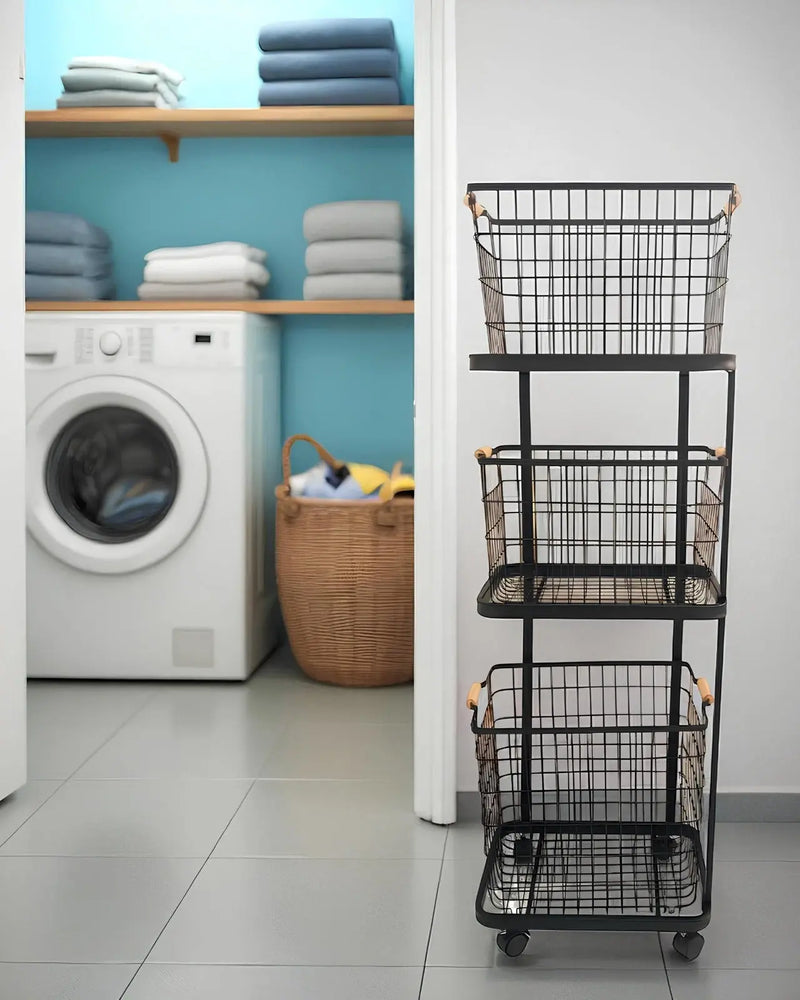 3 Tiers Laundry Basket Cart ALJERAIWI