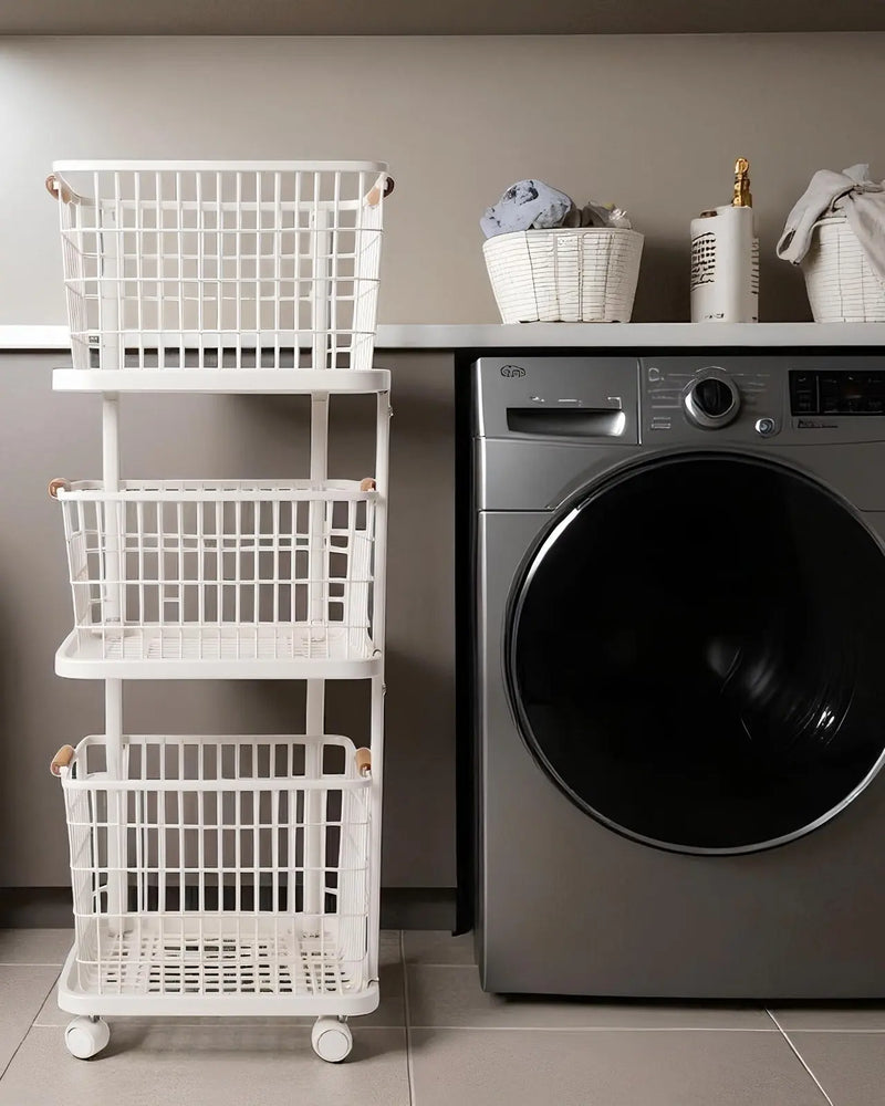 3 Tiers Laundry Basket Cart ALJERAIWI